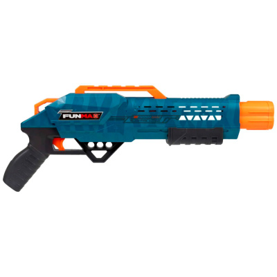 Бластер FunMax M22 механический 2 ствола 10 снарядов 1TOY Т24238 1